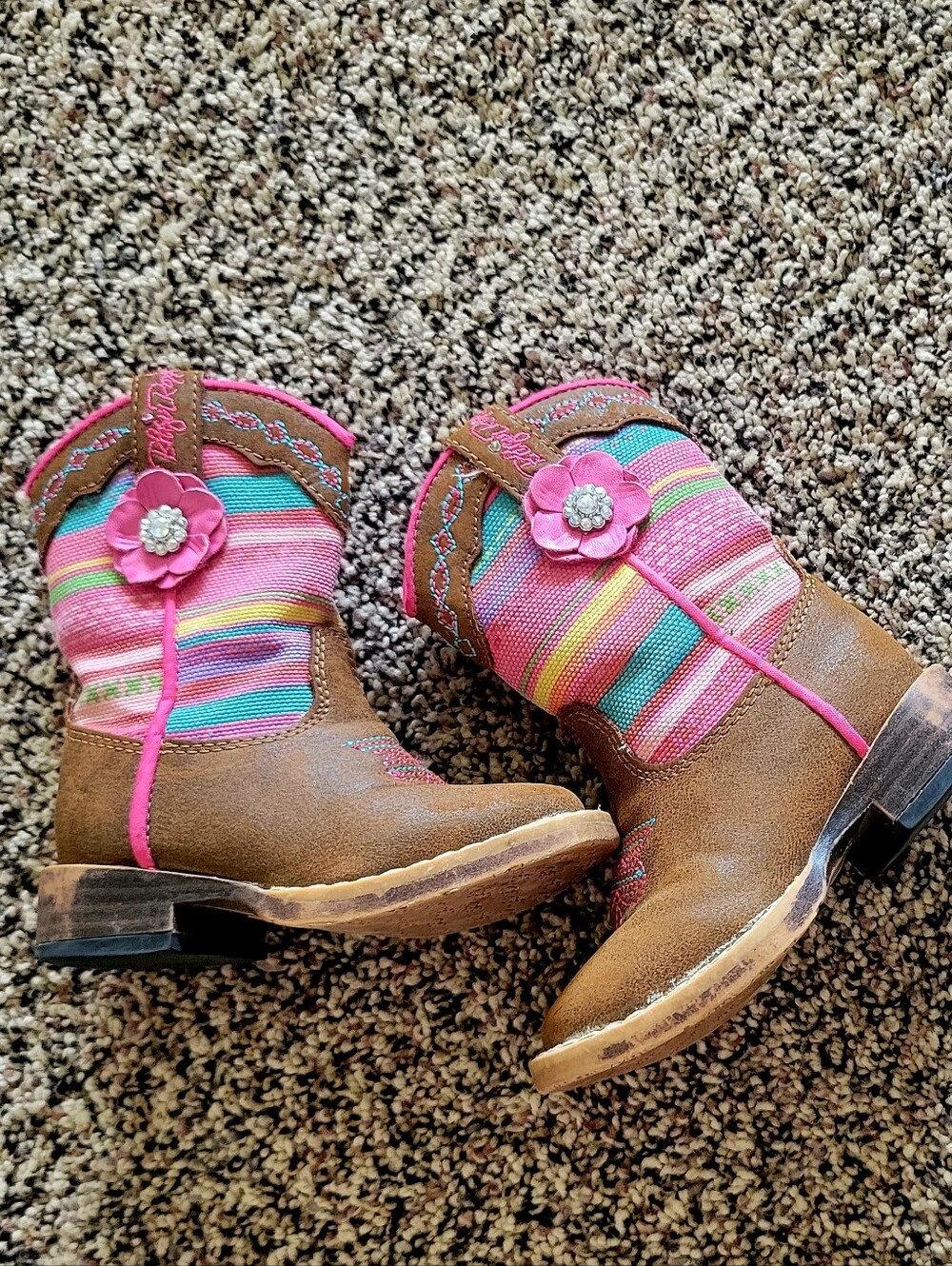 Blazin Roxx Toddler Pink Multicolor Western Cowboy Boots - Kids Accessories - Picture 2 of 9